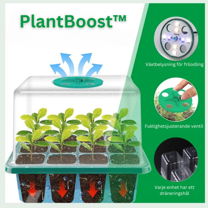 PlantBoost™ - 5 Pack Inomhusväxthus Med LED Och Luftcirkulation